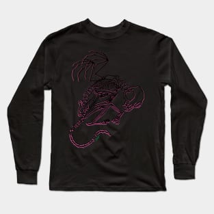 Pink and black cat Long Sleeve T-Shirt